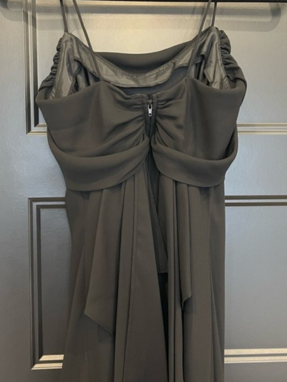 Vintage Betsy & Adam by Jaslene Black Prom Dress  Draped Neckline Formal Sz 12 - Picture 7 of 9